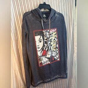 Disney Parks Mulan Burnout hoodie shirt NWOT